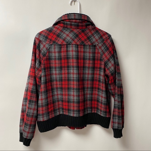 Relativity plaid plaid bomber jacket L - Picture 2 of 5